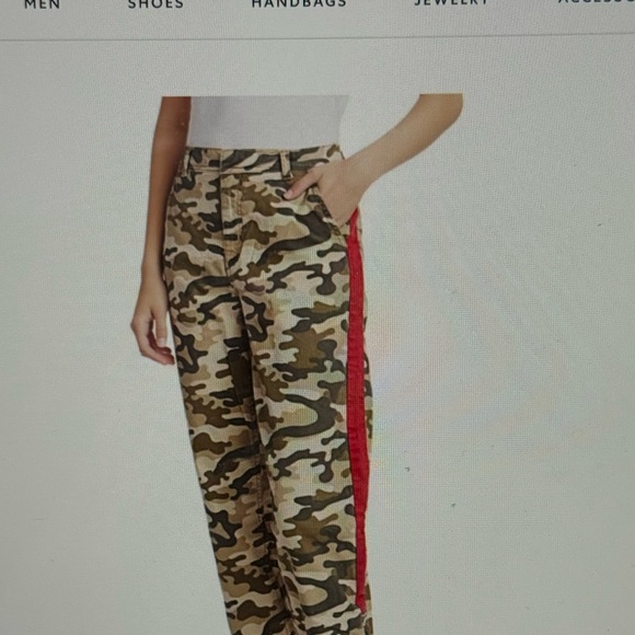 Joe's Jeans Camouflage Joggers with Red Accent - Picture 1 of 4